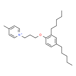 ChemSpider 2D Image | 1-[3-(2,4-Dipentylphenoxy)propyl]-4-methylpyridinium | C25H38NO