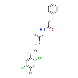 ChemSpider 2D Image | 2-Oxo-2-[(2,4,5-trichlorophenyl)amino]ethyl N-(phenoxyacetyl)glycinate | C18H15Cl3N2O5