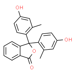 ChemSpider 2D Image | 3,3-bis(4-hydroxy-2-methylphenyl)-1-isobenzofuranone | C22H18O4