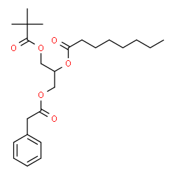 ChemSpider 2D Image | 1-[(2,2-Dimethylpropanoyl)oxy]-3-(2-phenylacetoxy)-2-propanyl octanoate | C24H36O6