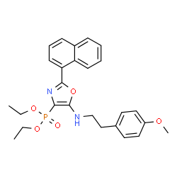 ChemSpider 2D Image | diethyl 5-{[2-(4-methoxyphenyl)ethyl]amino}-2-(1-naphthyl)-1,3-oxazol-4-ylphosphonate | C26H29N2O5P