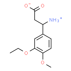ChemSpider 2D Image | 3-Ammonio-3-(3-ethoxy-4-methoxyphenyl)propanoate | C12H17NO4