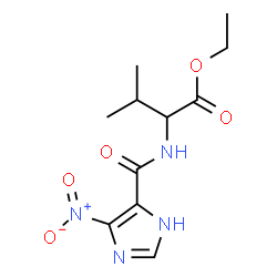 ChemSpider 2D Image | Ethyl N-[(4-nitro-1H-imidazol-5-yl)carbonyl]valinate | C11H16N4O5