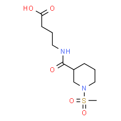ChemSpider 2D Image | 4-({[1-(Methylsulfonyl)-3-piperidinyl]carbonyl}amino)butanoic acid | C11H20N2O5S