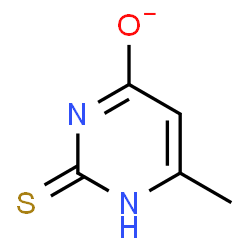 ChemSpider 2D Image | 6-Methyl-2-thioxo-1,2-dihydro-4-pyrimidinolate | C5H5N2OS