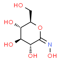 ChemSpider 2D Image | (2E,3R,4S,5S,6R)-2-(Hydroxyimino)-6-(hydroxymethyl)tetrahydro-2H-pyran-3,4,5-triol (non-preferred name) | C6H11NO6