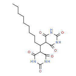 ChemSpider 2D Image | 5,5'-(1,1-Decanediyl)di(2,4,6(1H,3H,5H)-pyrimidinetrione) | C18H26N4O6
