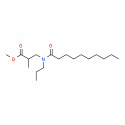 ChemSpider 2D Image | Methyl 3-[decanoyl(propyl)amino]-2-methylpropanoate | C18H35NO3
