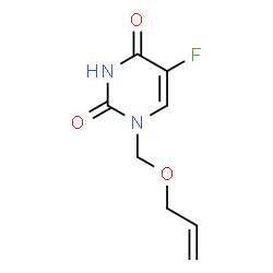 ChemSpider 2D Image | 1-((Allyloxy)methyl)-5-fluoro-2,4(1H,3H)-pyrimidinedione | C8H9FN2O3