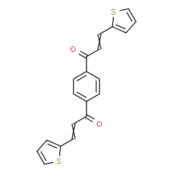 ChemSpider 2D Image | 1,1'-(1,4-Phenylene)bis[3-(2-thienyl)-2-propen-1-one] | C20H14O2S2