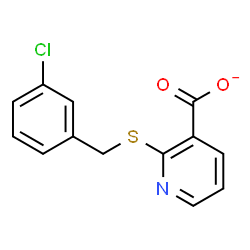 ChemSpider 2D Image | 2-[(3-Chlorobenzyl)sulfanyl]nicotinate | C13H9ClNO2S