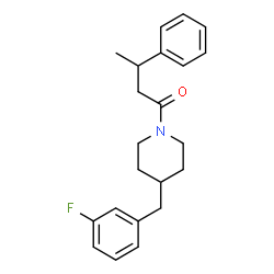 ChemSpider 2D Image | 1-[4-(3-Fluorobenzyl)-1-piperidinyl]-3-phenyl-1-butanone | C22H26FNO