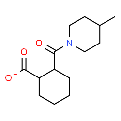 ChemSpider 2D Image | 2-[(4-Methyl-1-piperidinyl)carbonyl]cyclohexanecarboxylate | C14H22NO3