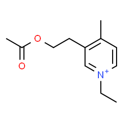 ChemSpider 2D Image | 3-(2-Acetoxyethyl)-1-ethyl-4-methylpyridinium | C12H18NO2