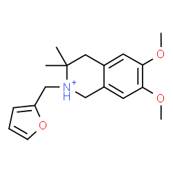 ChemSpider 2D Image | 2-(2-Furylmethyl)-6,7-dimethoxy-3,3-dimethyl-1,2,3,4-tetrahydroisoquinolinium | C18H24NO3