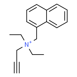 ChemSpider 2D Image | N,N-Diethyl-N-(1-naphthylmethyl)-2-propyn-1-aminium | C18H22N