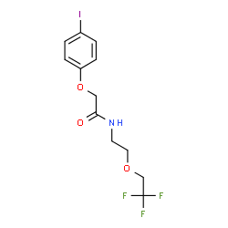 ChemSpider 2D Image | 2-(4-Iodophenoxy)-N-[2-(2,2,2-trifluoroethoxy)ethyl]acetamide | C12H13F3INO3