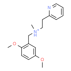 ChemSpider 2D Image | N-(2,5-Dimethoxybenzyl)-N-methyl-2-(2-pyridinyl)ethanaminium | C17H23N2O2