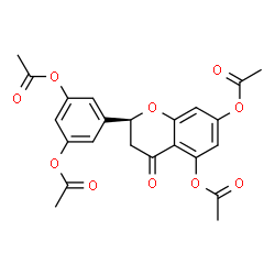 ChemSpider 2D Image | (2S)-2-(3,5-Diacetoxyphenyl)-4-oxo-3,4-dihydro-2H-chromene-5,7-diyl diacetate | C23H20O10