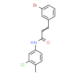 ChemSpider 2D Image | 3-(3-Bromophenyl)-N-(3-chloro-4-methylphenyl)acrylamide | C16H13BrClNO