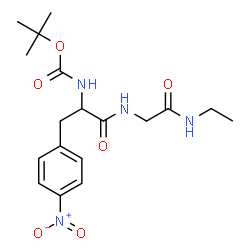 ChemSpider 2D Image | Glycinamide, N-[(1,1-dimethylethoxy)carbonyl]-4-nitrophenylalanyl-N1-ethyl- | C18H26N4O6