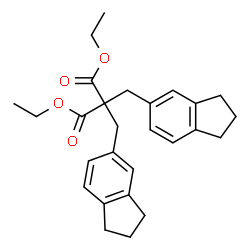 ChemSpider 2D Image | Diethyl bis(2,3-dihydro-1H-inden-5-ylmethyl)malonate | C27H32O4