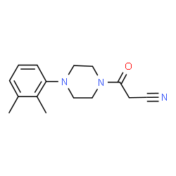 ChemSpider 2D Image | 3-[4-(2,3-Dimethylphenyl)-1-piperazinyl]-3-oxopropanenitrile | C15H19N3O