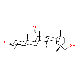 ChemSpider 2D Image | (3beta,11alpha,18alpha)-Olean-12-ene-3,11,29-triol | C30H50O3