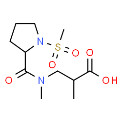ChemSpider 2D Image | 2-Methyl-3-{methyl[1-(methylsulfonyl)prolyl]amino}propanoic acid | C11H20N2O5S