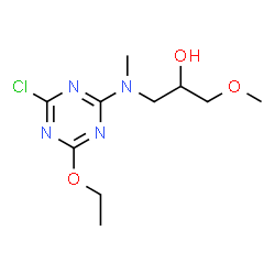 ChemSpider 2D Image | 1-[(4-Chloro-6-ethoxy-1,3,5-triazin-2-yl)(methyl)amino]-3-methoxy-2-propanol | C10H17ClN4O3