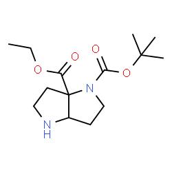 ChemSpider 2D Image | 6a-Ethyl 1-(2-methyl-2-propanyl) hexahydropyrrolo[3,2-b]pyrrole-1,6a-dicarboxylate | C14H24N2O4