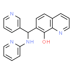 ChemSpider 2D Image | 7-[3-Pyridinyl(2-pyridinylamino)methyl]-8-quinolinol | C20H16N4O