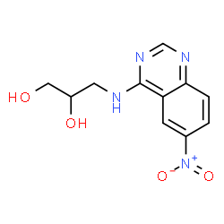 ChemSpider 2D Image | 3-[(6-Nitro-4-quinazolinyl)amino]-1,2-propanediol | C11H12N4O4