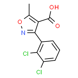 ChemSpider 2D Image | 3-(2,3-Dichlorophenyl)-5-methyl-1,2-oxazole-4-carboxylic acid | C11H7Cl2NO3