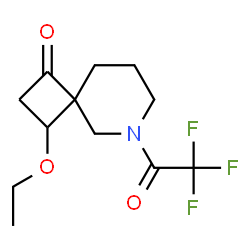 ChemSpider 2D Image | 3-Ethoxy-6-(trifluoroacetyl)-6-azaspiro[3.5]nonan-1-one | C12H16F3NO3