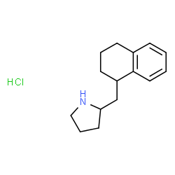 ChemSpider 2D Image | 2-(1,2,3,4-Tetrahydro-1-naphthalenylmethyl)pyrrolidine hydrochloride (1:1) | C15H22ClN