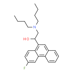 ChemSpider 2D Image | 2-(Dibutylamino)-1-(6-fluoro-9-phenanthryl)ethanol | C24H30FNO