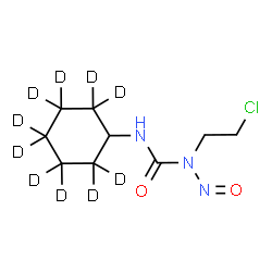 ChemSpider 2D Image | 1-(2-Chloroethyl)-3-(2,2,3,3,4,4,5,5,6,6-~2~H_10_)cyclohexyl-1-nitrosourea | C9H6D10ClN3O2
