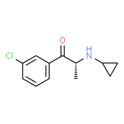 ChemSpider 2D Image | (2R)-1-(3-Chlorophenyl)-2-(cyclopropylamino)-1-propanone | C12H14ClNO