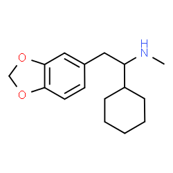 ChemSpider 2D Image | 2-(1,3-Benzodioxol-5-yl)-1-cyclohexyl-N-methylethanamine | C16H23NO2