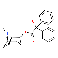 ChemSpider 2D Image | (1R,2R,5R)-8-Methyl-8-azabicyclo[3.2.1]oct-2-yl hydroxy(diphenyl)acetate | C22H25NO3
