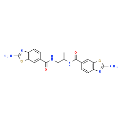 ChemSpider 2D Image | N,N'-1,2-Propanediylbis(2-amino-1,3-benzothiazole-6-carboxamide) | C19H18N6O2S2