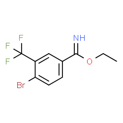 ChemSpider 2D Image | Ethyl 4-bromo-3-(trifluoromethyl)benzenecarboximidate | C10H9BrF3NO