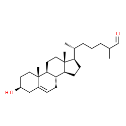 ChemSpider 2D Image | 3beta-hydroxycholest-5-en-26-al | C27H44O2