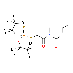 ChemSpider 2D Image | Ethyl [({bis[(~2~H_5_)ethyloxy]phosphorothioyl}sulfanyl)acetyl]methylcarbamate | C10H10D10NO5PS2