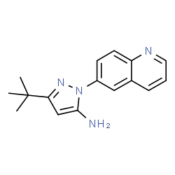 ChemSpider 2D Image | 3-(tert-Butyl)-1-(quinolin-6-yl)-1H-pyrazol-5-amine | C16H18N4