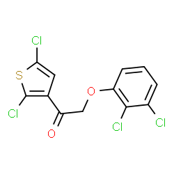 ChemSpider 2D Image | 2-(2,3-Dichlorophenoxy)-1-(2,5-dichloro-3-thienyl)ethanone | C12H6Cl4O2S