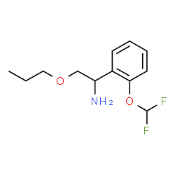 ChemSpider 2D Image | 1-[2-(Difluoromethoxy)phenyl]-2-propoxyethanamine | C12H17F2NO2