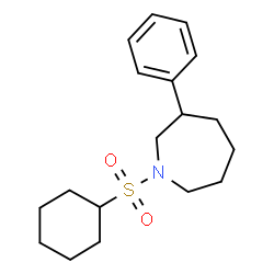 ChemSpider 2D Image | 1-(Cyclohexylsulfonyl)-3-phenylazepane | C18H27NO2S