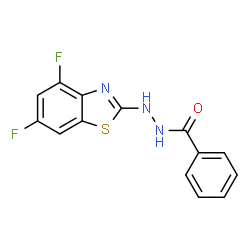 ChemSpider 2D Image | N'-(4,6-Difluoro-1,3-benzothiazol-2-yl)benzohydrazide | C14H9F2N3OS